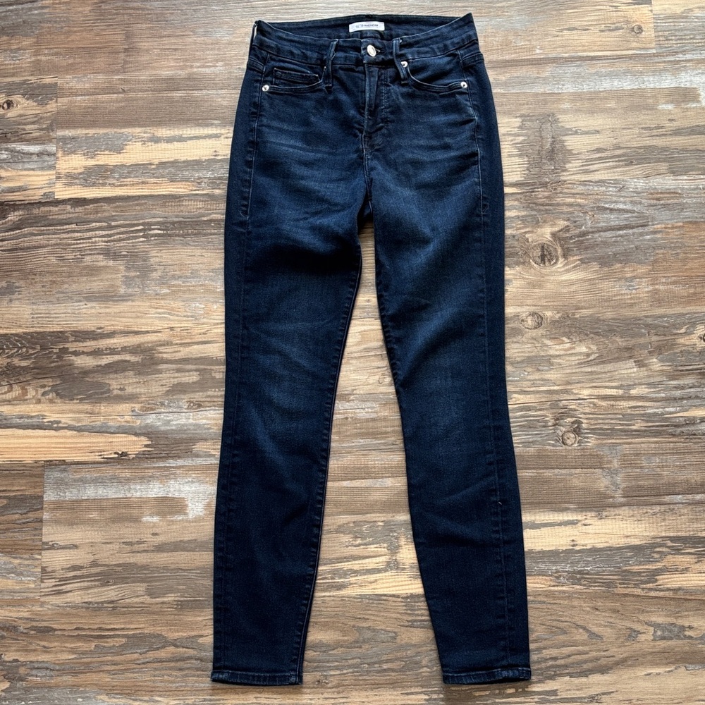 Good American Dark Blue Good Legs Jeans Size 0/25